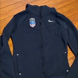 Nike Navy Full-Zip Jacket with USA Lacrosse Logo